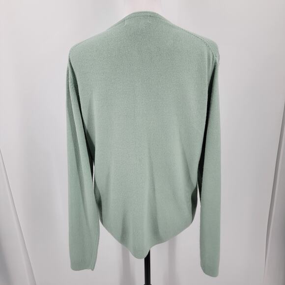 Alain Jerard Cardigan Womens Large Green Pearl Button Up Beaded Vintage - Picture 2 of 14
